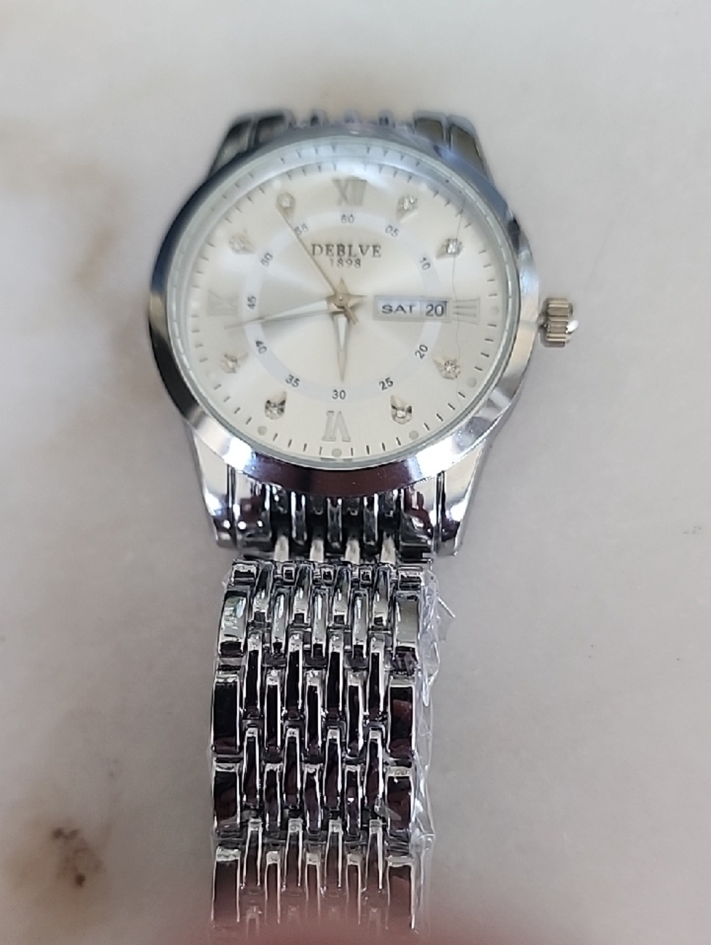 1898 Silver Men’s Stainless Steel Watch - White Dial